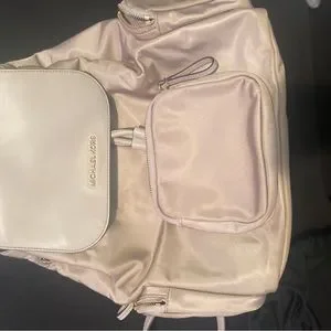 Michael Kors Abbey Cargo Nylon Backpack beige Michael Kors “Abbey” Cargo Backpack main image 2